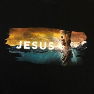 Jesus Christ is Saviour Graphic Tee Black XL Christian Religious‎ Bible